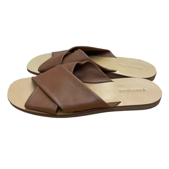 Everlane Sienna Brown Leather Day Crossover Sandal in Size 9